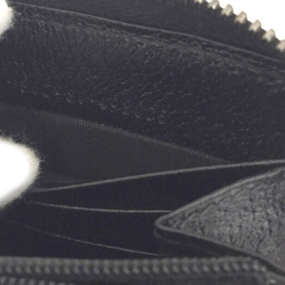 GUCCI GG Logo Canvas & Leather Zip Around Long Wallet Black Silver-tone Auth. - Picture 16 of 17